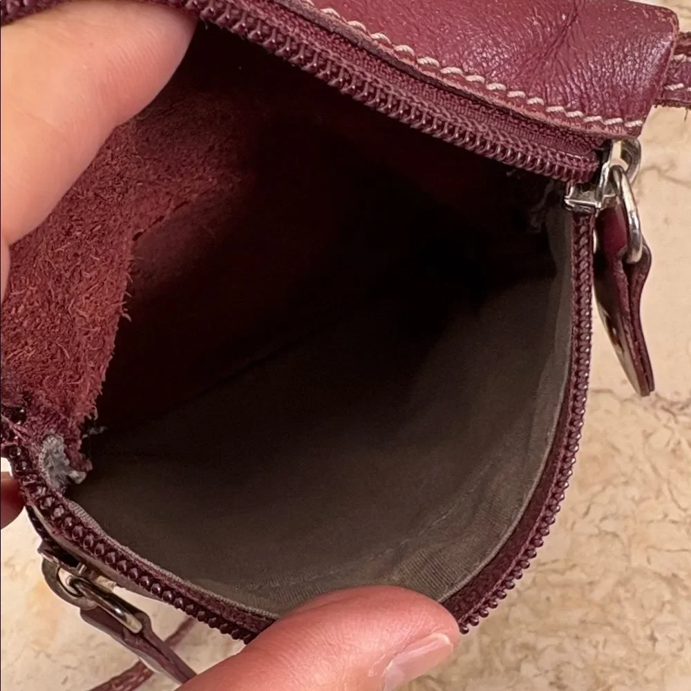 Vintage Roots Hanging Pouch Leather Crossbody Bag - Picture 7 of 15